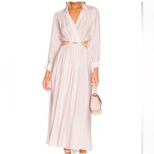 Sexy Pink Cut Out Maxi Dress - Large